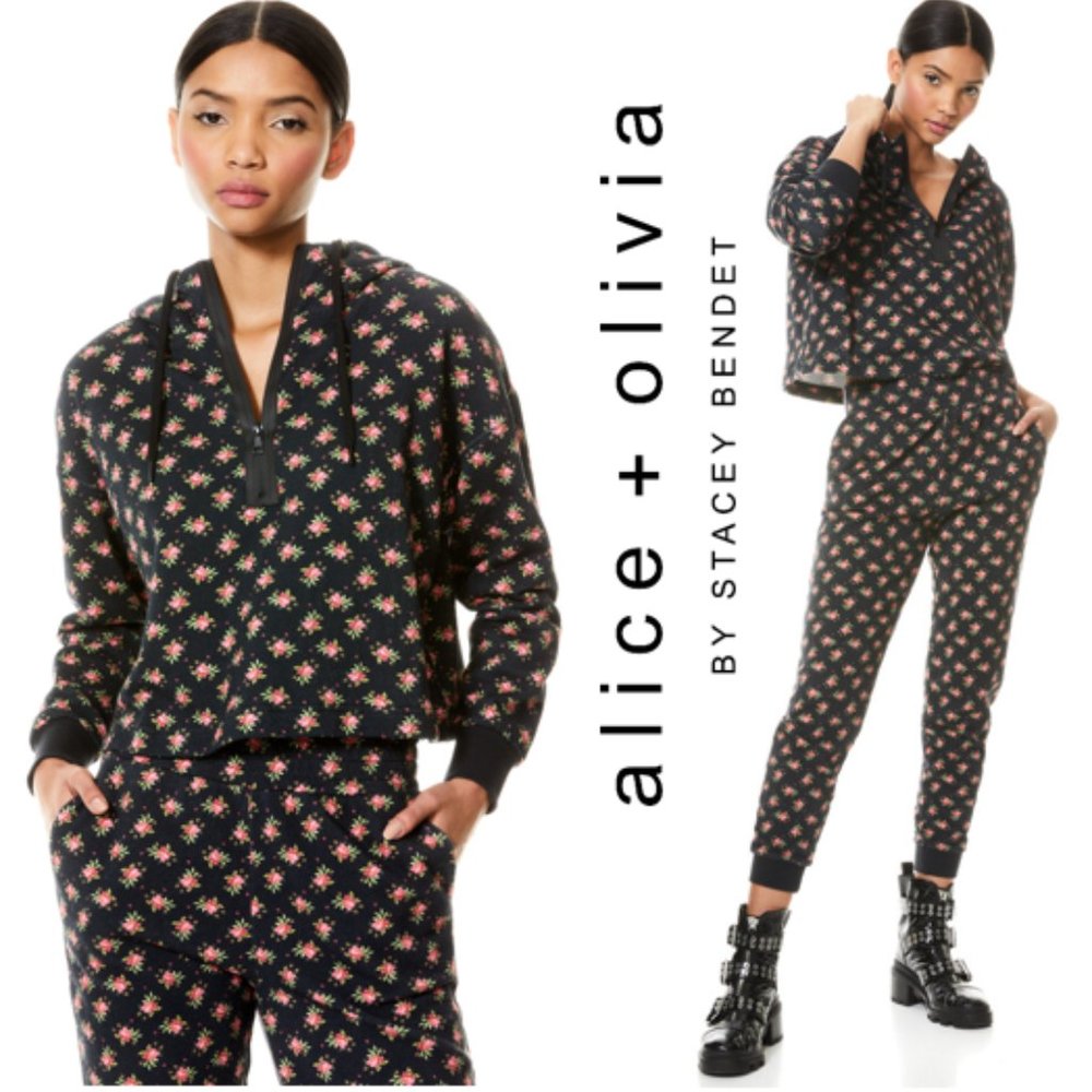 alice + olivia quinlan hoodie